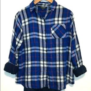 TopShop soft oversized blue flannel